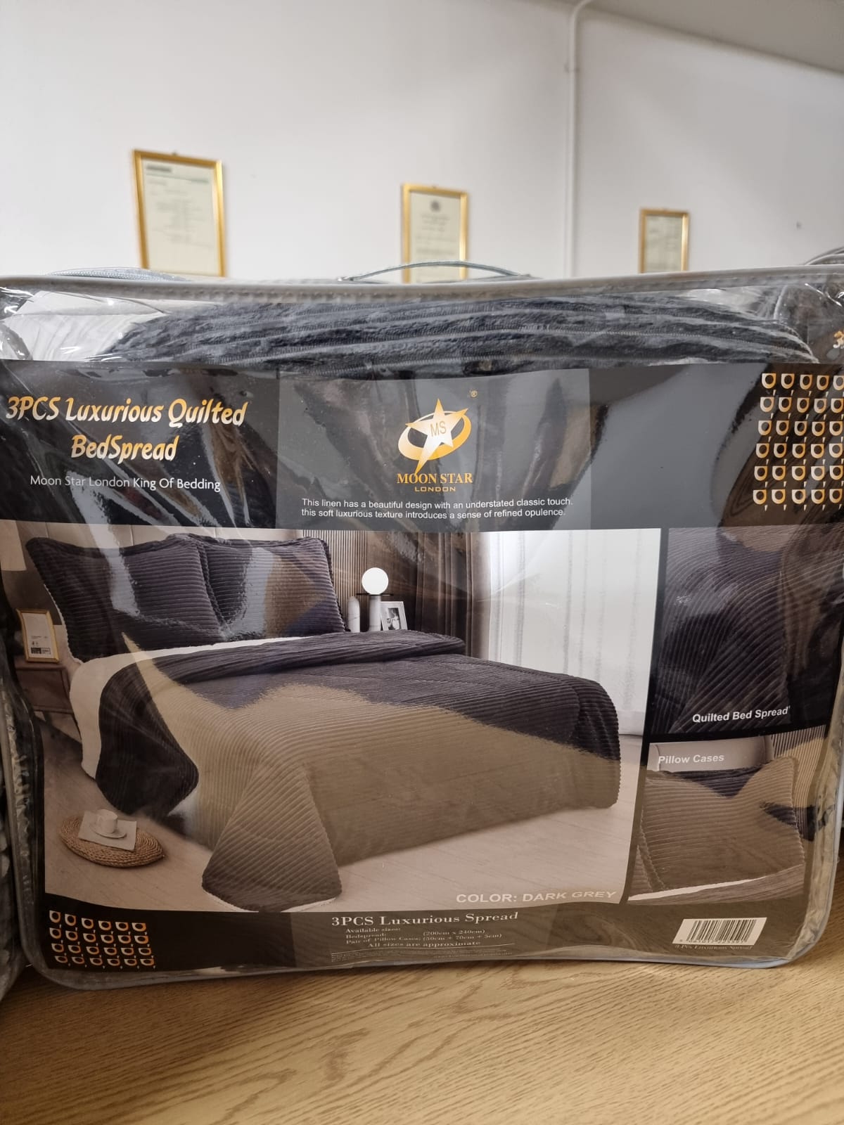 3PCS Luxurious Quilted Bedspread Set with Pillow Cases