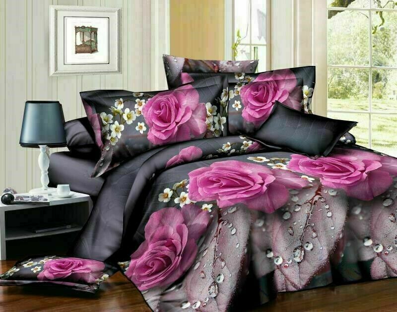 33D Floral Rose – Luxury Bedding Complete Set