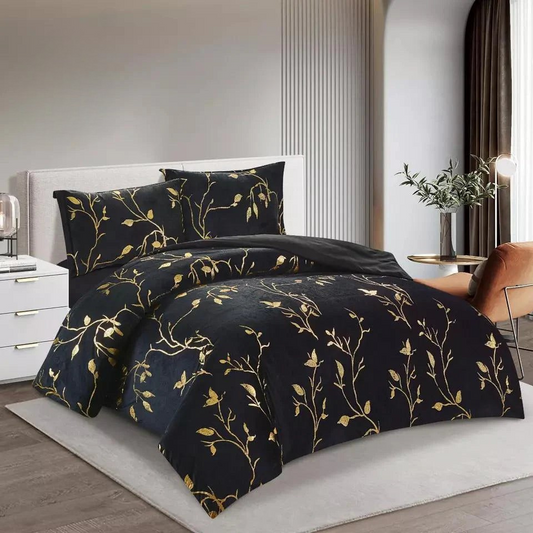 New Davin Velvet 4Pcs Complete Bedding Set