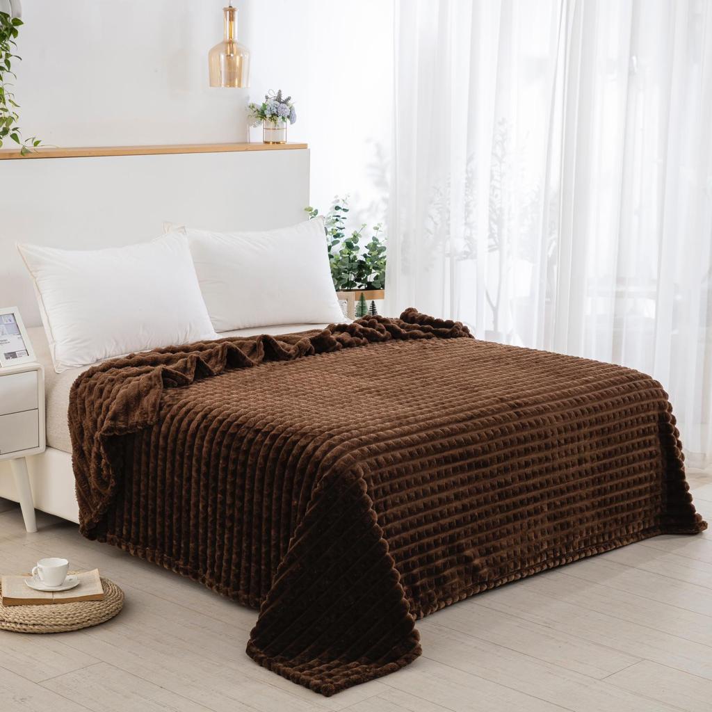Ribbed Mink Throw Large