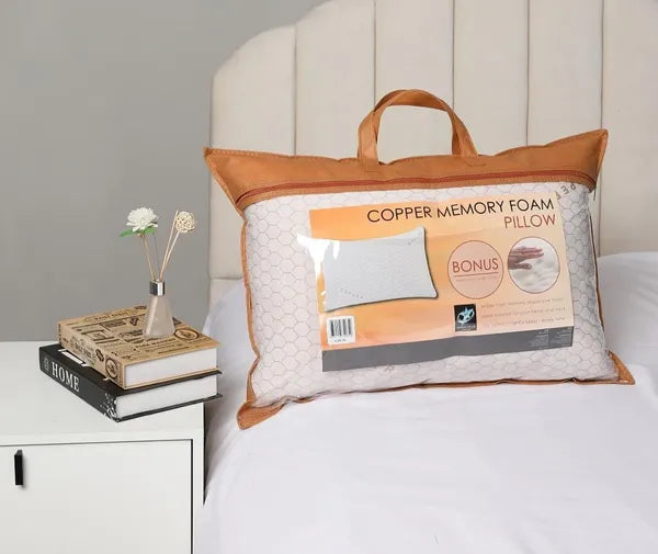 COPPER MEMORY FOAM BED PILLOW PREMIUM