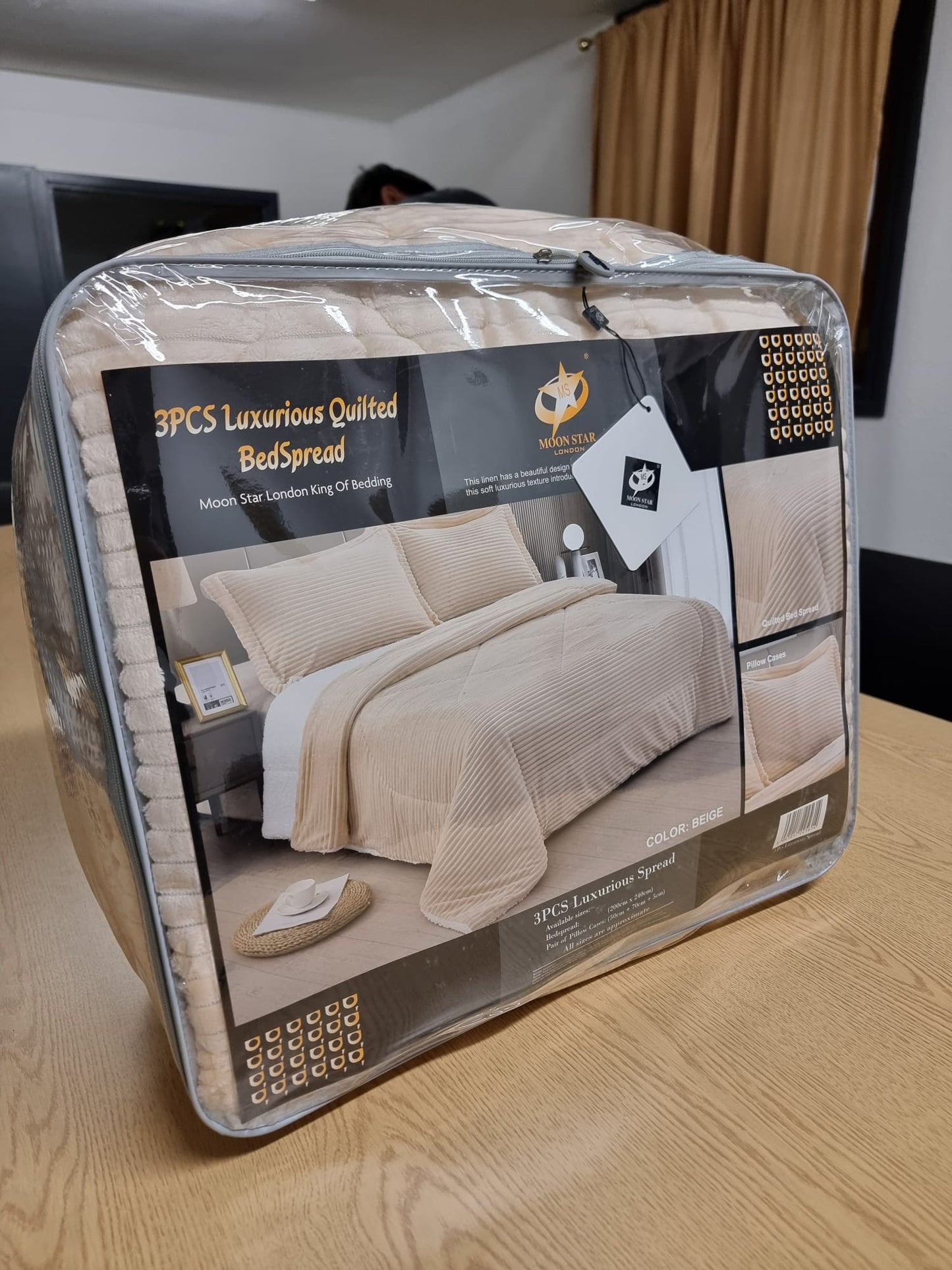3PCS Luxurious Quilted Bedspread Set with Pillow Cases