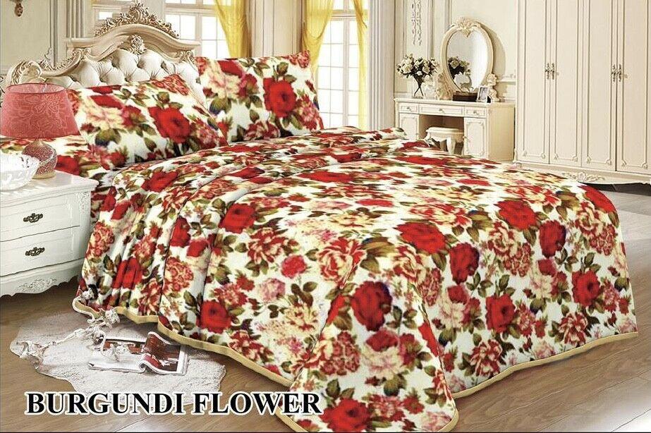 3 Piece Sherpa Fleece Blanket Set