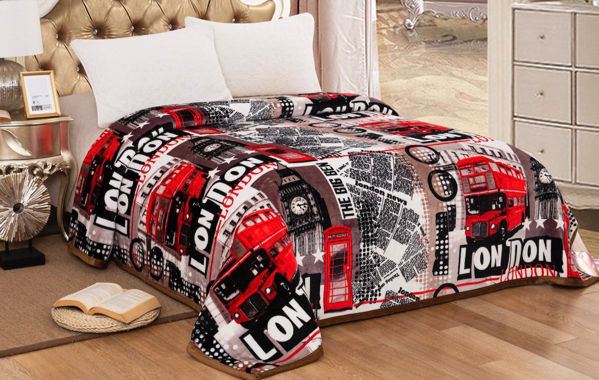 3 Piece Sherpa Fleece Blanket Set