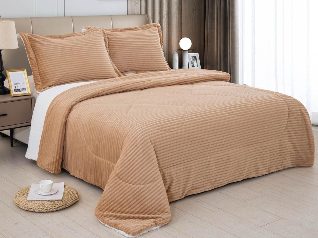 3PCS Luxurious Quilted Bedspread Set with Pillow Cases